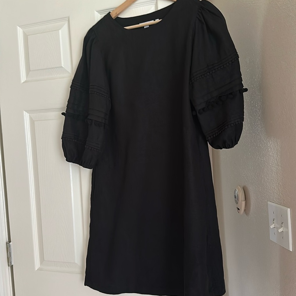 Chicos Black Linen Dress